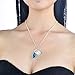 KIM S Simulated Aquamarine Birthstone Necklace Teardrop Pendant for Women Elements Crystal March Valentine's Day Jewelry Gifts for Women Birthday Gifts for Wife Girlfriend Anniversary Gifts for Her