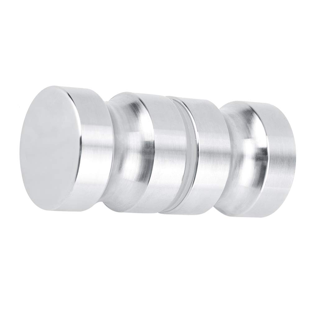 Double Sided Shower Glass Door Knob Round Stainless Steel Back-to-Back Bathroom Door Handle Pull for Bathroom Lock Hardware