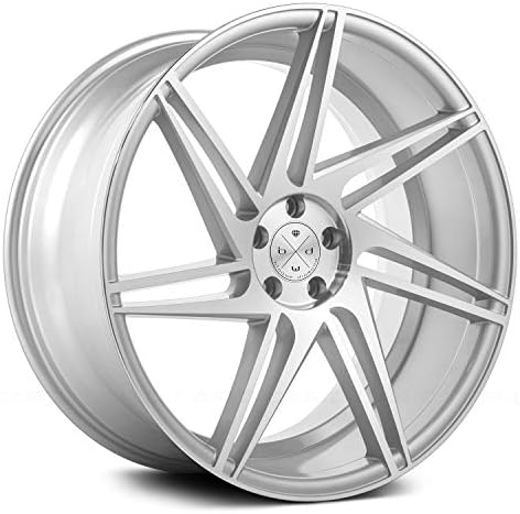 Blaque DiamondBD-1 Silver with Machine Face Wheel with Painted Finish (22 x 10.5 inches /5 x 120 mm, 38 mm Offset)