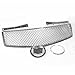 VioGi Fit 03-07 Cadillac CTS 1pc Chrome Plated Finish ABS Plastic V-Style Front Mesh Grille + Removable Crest & Wreath Emblem Holder