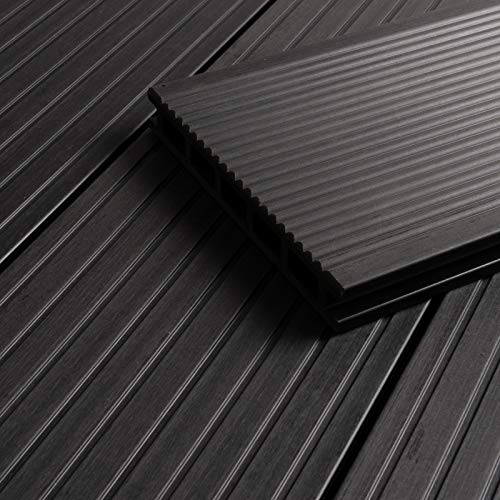 HORI® WPC-Terrassendiele Malta Anthrazit Hohlkammer I Komplettset inkl. 40x60 mm Unterkonstruktion & Clips I Fläche: 7…