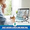 Invero® Mini USB 4-Inch Tilting Desktop Cooling Fan with Metal Shell and Aluminium Blades ideal for Home, Office…