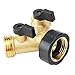 Maggift Brass Splitter, 2-Way Y Brass Hose Connectors