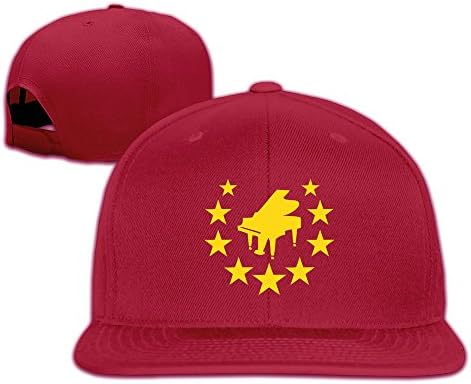 Newest Piano Star Snapback Baseball Cap Hat Adjustable One Size Fits All For Men Women Red