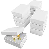 opaprain Cardboard White Jewelry Gift Boxes 10 Pack 3.08x2.3x1.1 inches, its apply to rings, earrings，brooch
