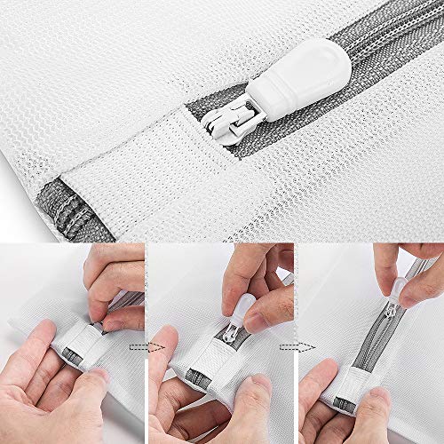 6PCS Mesh Laundry Bag, Siasky Lingerie Bags for Laundry with Premium Rustproof Zipper and Elastic Covering, Ideal Travel Storage Organize and Laundry Bag for Delicates, Blouse, Hosiery and Stocking