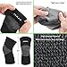 iPhax Knee Support Sleeves (Pair) for Joint Pain and Arthritis Relief, Improved Circulation Compression – Effective Support for Running, Jogging, Workout, Hiking and Recovery (Black, Medium)
