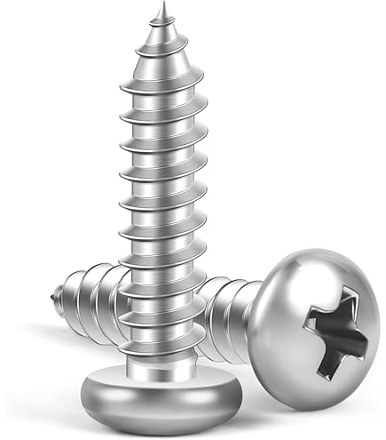 #8 X 1-1/2" Brown Phillips Pan Head Sheet Metal Screws - Zinc-Plated Steel, Pack Of 100, For DIY, Automotive, And General Use