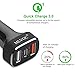 MLVOC MLVOC-CC Separate Chips USB Car Charger with Type-C and Qualcomm Quick Charge 3.0 Technology