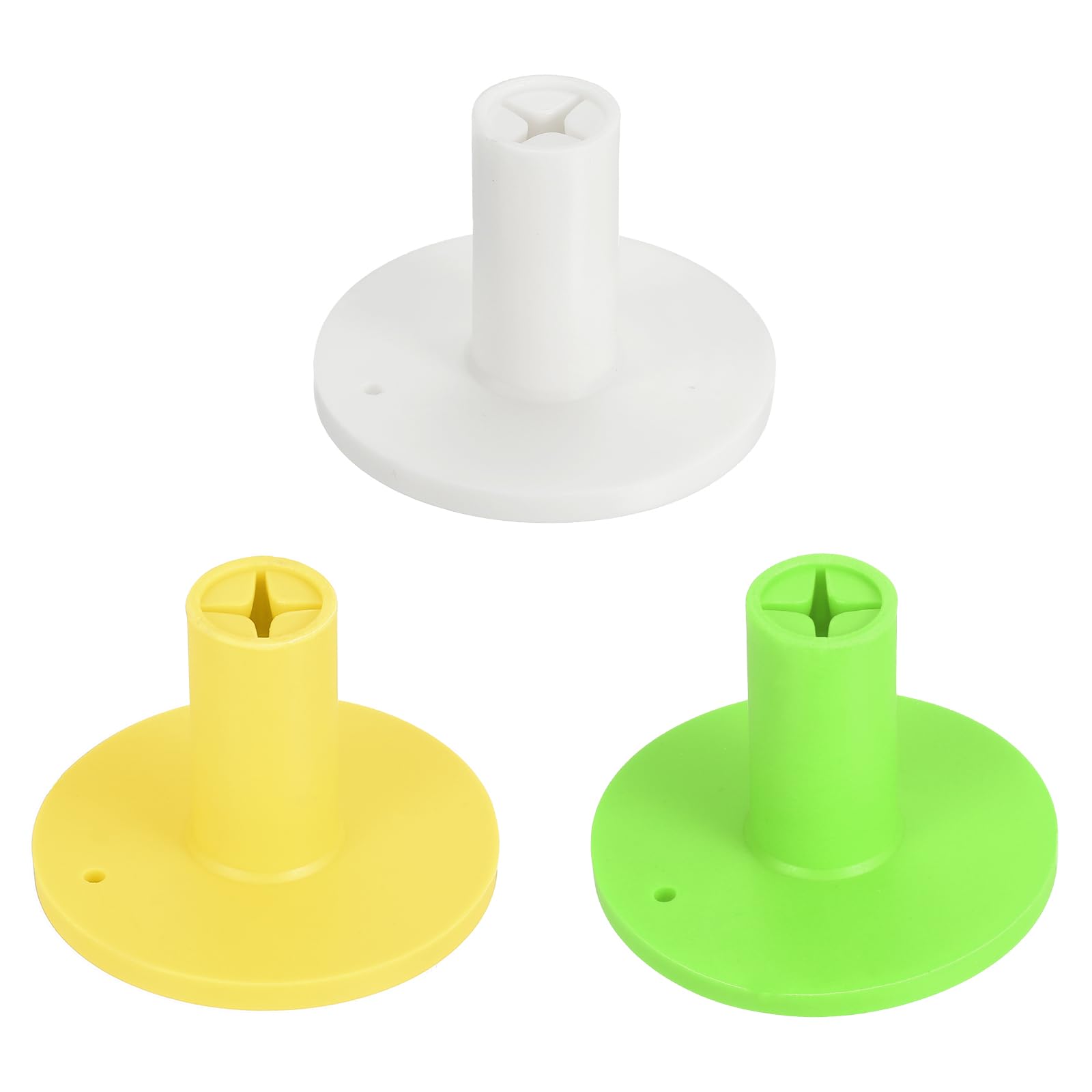 PATIKIL Rubber Golf Tee, 3 Pack 1.4 Inch Golf Practice Tees Training Driving Range Tee Stable Golf Ball Holder for Outdoors Indoors Hitting Mat, Yellow/Green/White