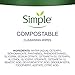 Simple Compostable Cleansing Wipes Facial Wipes for Removing Makeup Kind to Skin No Artificial Perfume or Color, Paraben Free, Phthalate Free 25 Wipesthumb 2