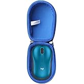 Anleo Hard Travel Case for Logitech M185, M720 Triathlon - Shockproof Protective Cover for Wireless Mouse | Portable Storage Organizer (Blue)