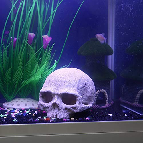 Saim Aquarium Decor Resin Emulational Human Skull Ornament