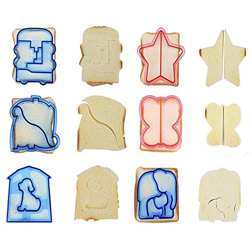 Set of 6 - Adorable Animal Shapes of Sandwich Cutter for Kids - Dinosaur, Dolphin, Elephant, Dog, Butterfly & Train or Star - More Fun, Toy Kids Set - Make Kids Enjoy Lunchtime - Thumbnail 5