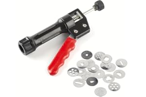 1Set Professional Clay Extruder Set with 20 Stainless Steel Discs Plastic Hand Press for Pottery Ceramic Craft Sculpting