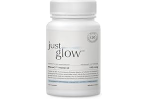 Just Glow MenaQ7® Vitamin K2 100 mcg | All-Trans MK7 from MenaQ7 | Supports Bone and Heart Health, Calcium Absorption | Non-G