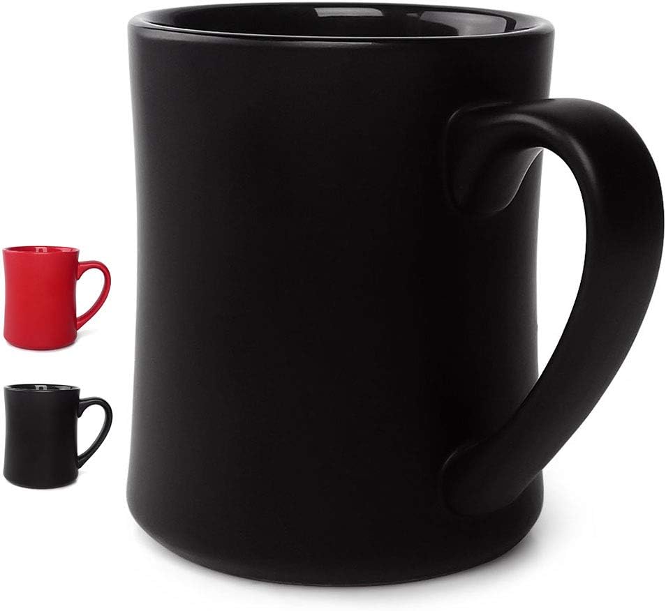 Ceramic Matte Coffee Mug Tea Mug of 17.2 Ounce,Coffee Cup Tea Cup for Office and Home,Perfect Gift for Birthday, Holiday,Anniversary Wedding (Black)
