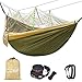 Ezfull Double Camping Hammock with Mosquito Net 660LBS Bearing Portable Outdoor Hammocks,10ft Hammock Tree Straps & 12KN Carabiners for Backpacking Camping Travel Beach Yard. 118