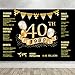 40th Birthday Photography Backdrop | 40th Anniversary Decorations | 1979 Sign | 40th Birthday Black Gold Party Decoration