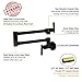 Black Pot Filler, Wall Mounted Single Hole Two Handle Brass Kitchen Sink Faucet,Oil Rubbed Bronze(Matte Black Color),61211ORB