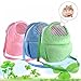 1 PCS Portable White Mesh Bag,African Hedgehog Hamster Breathable Pet Dog Carrier Bags,Handbags Puppy Cat Travel Backpack (M, White Mesh - Green)