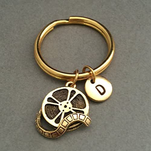 Movie reel keychain, movie reel chain, movie keychain