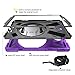 BRAECN for Galaxy Tab S4 10.5 Tablet Case, BRAECN Three Layer Hybrid Shock-Proof Case with 360 Degree Rotating Kickstand,Hand Strap,Shoulder Strap for Samsung Galaxy Tab S4 SM-T837/T835/T830(Purple)