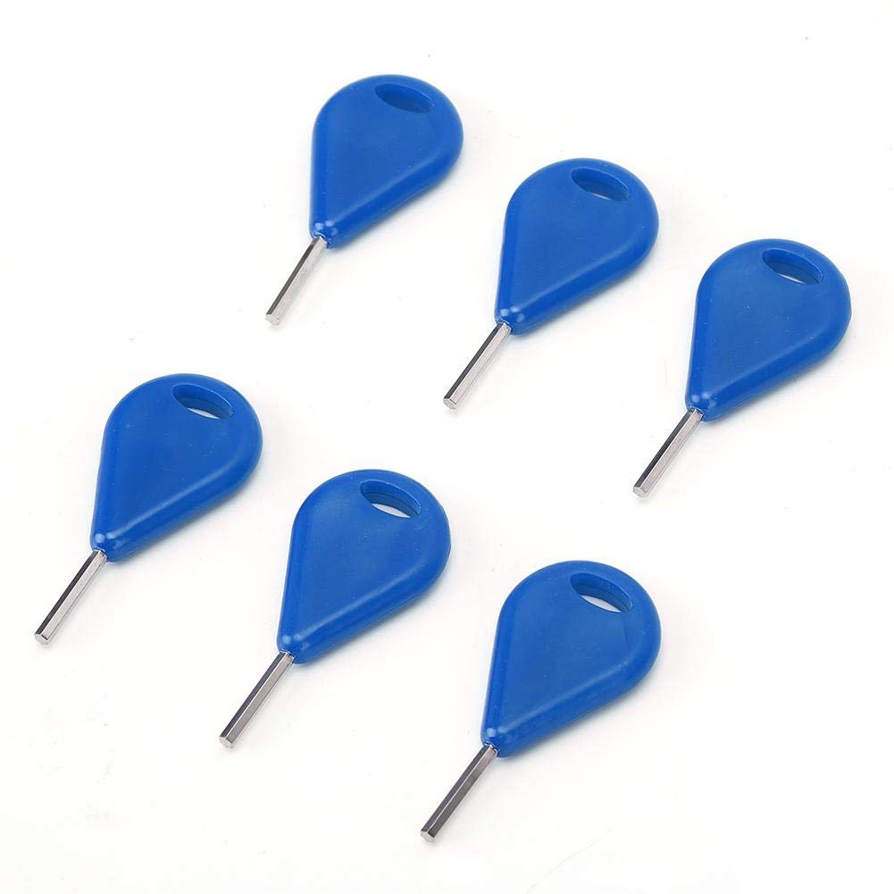 Pack of 6 Surfboard Fin Key, Metal Hex Key Surf Fin Key Spare Replacement Surfing Boar Accessory(blue)
