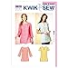 Kwik Sew K3870 Tunics Sewing Pattern, Size XS-S-M-L-XL