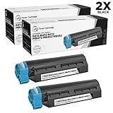 LD Compatible Okidata 45807105 Set of 2 Black Laser Toner Cartridges for use in MB472w, MB492, MB562w, B412dn, B432dn & B512dn Printers (7,000 Page Yield)