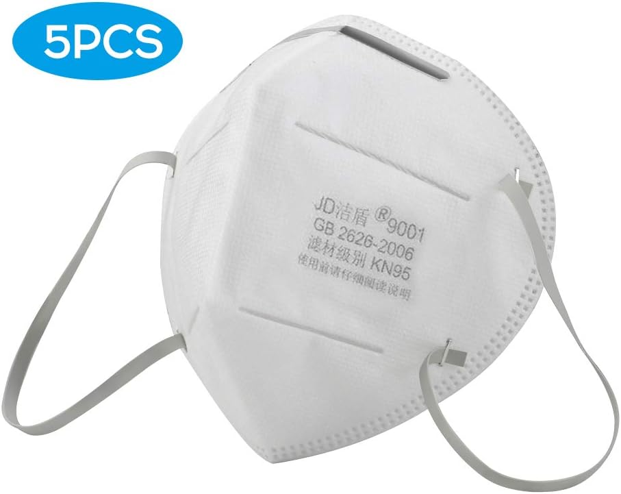 Securome KN95 Face Mask Dustproof, Flat Fold kn95 Face Mask with Adjustable Straps for Exhaust Gas/Allergies/Pollen/ PM2.5/ Running/Cycling and Outdoor Activities