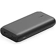 Belkin BoostCharge USB-C PD 20000 mAh Power Bank, Portable Battery Charger for iPhone 16, iPad Pro, Samsung Galaxy S25, Nintendo Switch 2 & More - USB-C Cable Included - Black