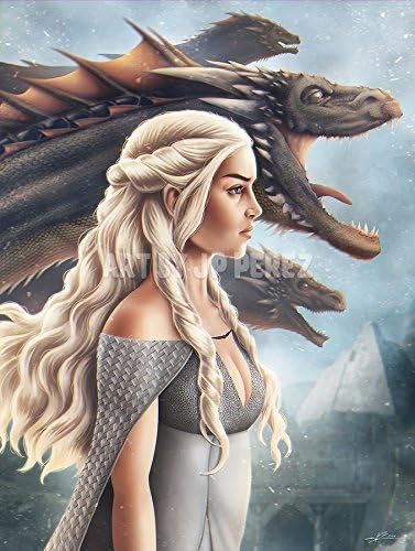 Mother of Dragons Fantasy inspired Poster | digital art | painting | quality giclée print