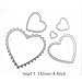 Heart Cutting Dies with Arrow Embossing Stencil in Dies-Cutting Machine for Card Making Scrapbooking(6pcs/Pack Heart die cuts)