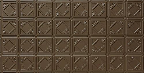 Global Specialty Products Pattern No.207 Tin Style Panel, 2 by 4-Feet, Bronze