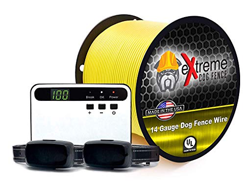 Extreme Basics Pro Plus – Electric Dog Fence for 1 Dog with 1000 Feet of Heavy Duty Professional Grade Dog Fence Wire for Improved Performance and Longevity