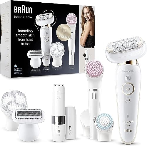 Braun Silk pil 9 Flex SkinSpa Women s Electric Epilator With 360 
