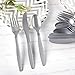 WDF 360 Silver Plastic Silverware- Disposable Hammered Gray Plastic Cutlery - Plastic Flatware inluding: 120 Gray Forks, 120 Gray Spoons, 120 Gray Knives