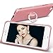Henpone iPhone 7 Case for Women Girls, iPhone 8 Case for Women Girls, Rose Gold Glitter Girly Cover with Stand Ring Kickstand Holder Bling Sparkly Diamond Phone Case for Apple iPhone 7/8 - Pink