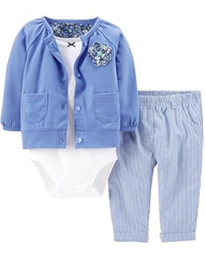 Baby Girls 3 Piece Layette Set - 6 Months
