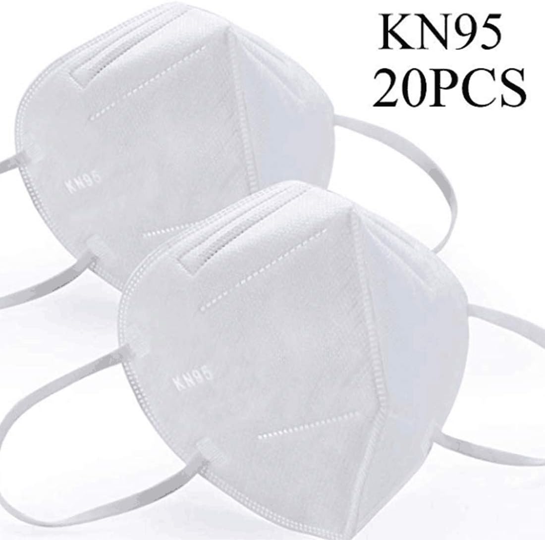 KN95 Dust Masks （20PACKS）Full Face Mask with Free Adjustable Headgear N95 Mask Full Face Mask Dust Masks