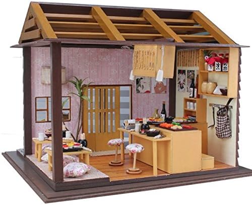 Amazon Com New Hoomeda Diy Wood Dollhouse Miniature With Led