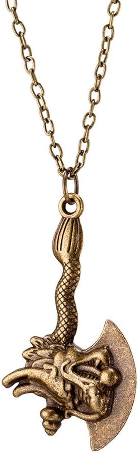 Punk Collar Pendant Ax Necklace Jewelry Fashion , antique bronze
