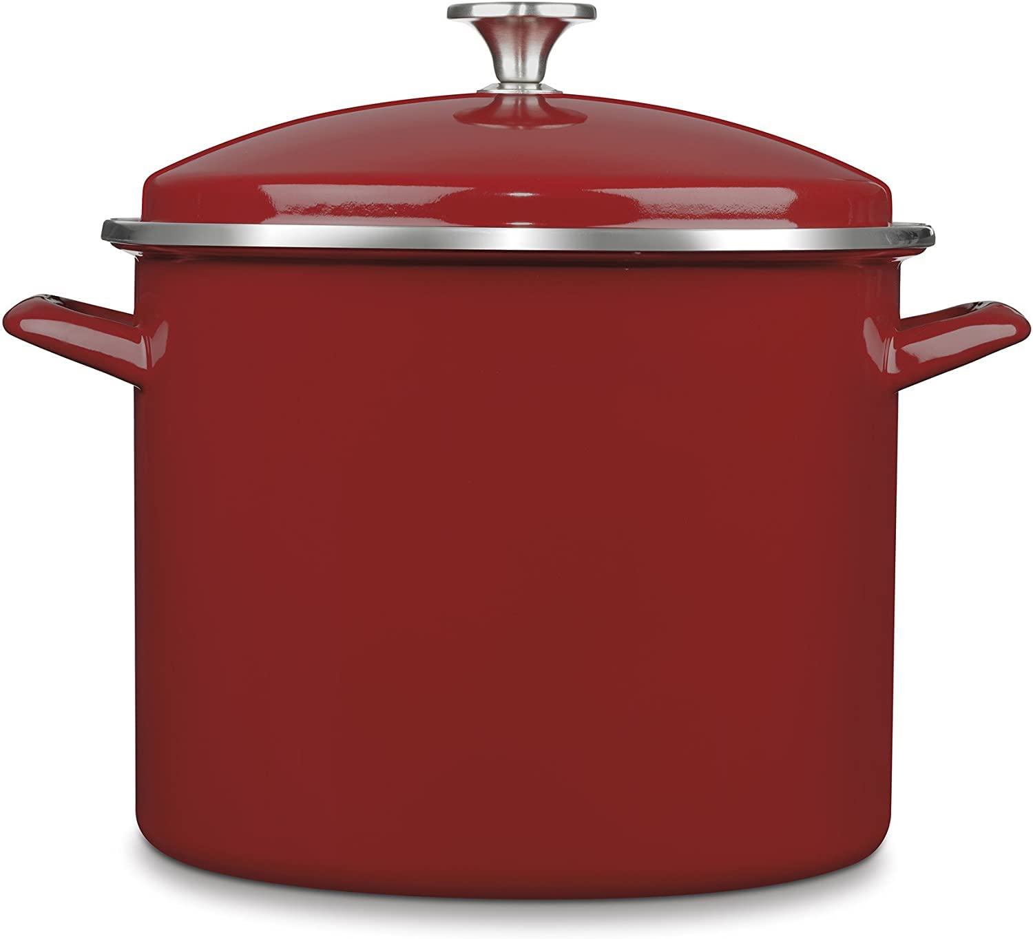 Photo 1 of 12QT STOCKPOT W/COVER RED