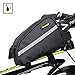 Bike Bike Frame Bag, Top Tube Bag Waterproof and Stable Bicycle Frame Bag Bicycle Bag Professional Cycling Accessories (Matee Black)