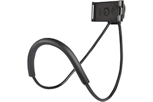 QKONKGNS Lazy Cell Phone Holder, Universal Cell Phone Holder for Smart Mobile Phone,Hanging on Neck Cell Phone Mount Holder ,Hands-Free Mobile Phone Holder on Bed/Tableb, 27.6'' Length for 4.7''-6.7'' Screen