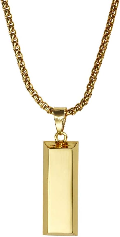 Men's Cuban Chain 18K Gold Plated 316L Stainless Steel Pendant