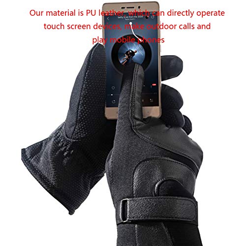 FUFU Fäustlinge Radfahrenhandschuhe, Winterlaufwerkscreenhandschuhe, Mountainbike Motorrad Angelhandschuhe (Color : Gray… – Bild 6