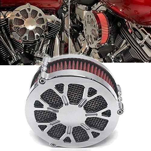 BBUT Chrome Billet Air Cleaner Intake Filter System Kit Fits For Harley Davidson Dyna Softail 2008-2019 2009 2010 2011 2012 2013 2014 2015 2016 2017 2018 2019 Street Glide Road Glide