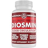 100% Pure DIOSMIN Pure Ingredient no Mixes or Additives for Blood Circulation, Leg Veins Health, Purity Guarantee Best Quality 90 Capsules